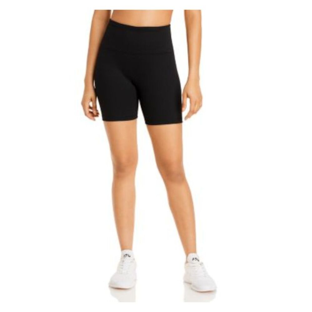 & SPORT Womens High Waist Shorts Stretch Ribbed Active Wear Fitted Bike